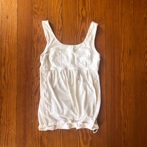 White flowy Lululemon tank